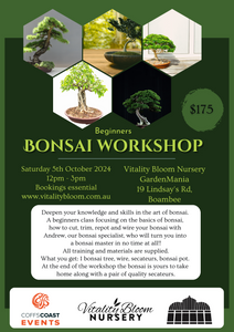 Bonsai Workshop October 5th