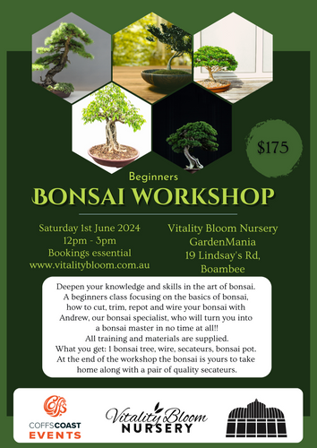 Bonsai Workshop June 1st